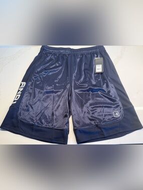 NWT AND1 All Court Shorts Men’s Large Navy Athletic Basketball Gym